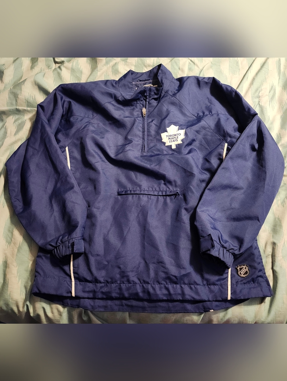 Toronto Maple Leafs NHL Hockey Reebok Pullover‎ Windbreaker Men's Size Medium